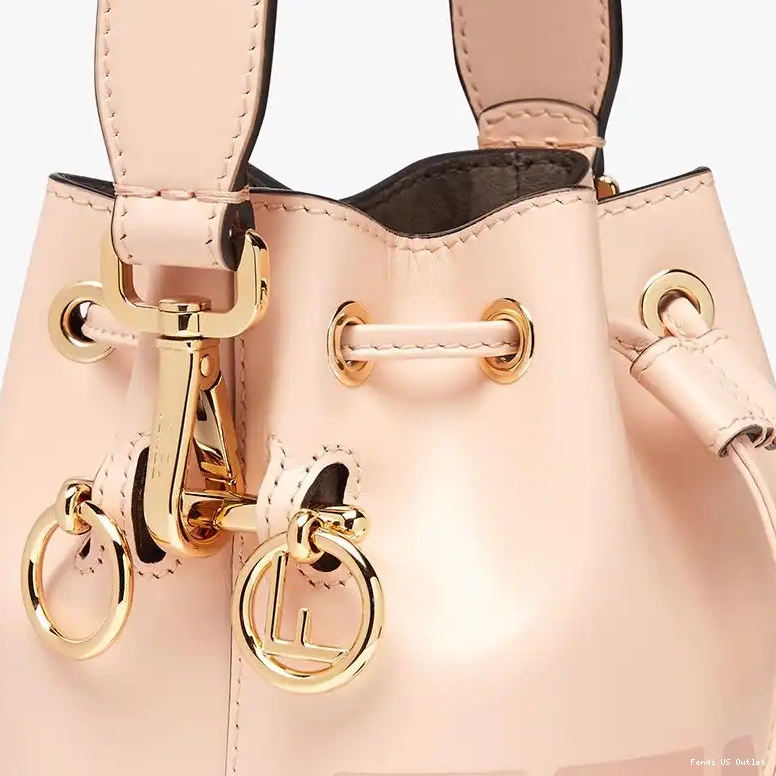 Affordable HOT Logo ROMA Tresor Bag In Mini Cherry Bucket Leather Calf Mon Fendi 0510